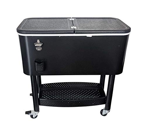 Update International CC-65B Cooler Cart, 65 Quart, Black