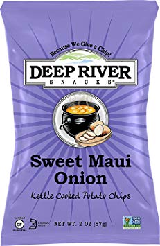 Deep River Snacks Kettle Chips, Sweet Maui Onion, 24 Count