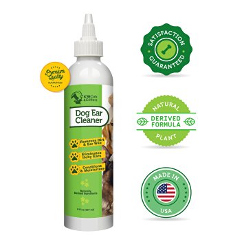 Natural Dog Ear Cleaner. Gentle Cleanser and Deodorizer for Removing Dirt, Wax and Eliminating Odors from Dogs Ears. Plant Derived Formula by K9 Catz & Critterz. Made in USA 8 oz
