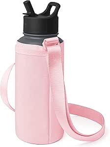 Simple Modern Water Bottle Sling Bag with Adjustable Strap and Pocket | Bottle Holder for Walking, Hiking and School | Adventure Sling | Medium | Blush