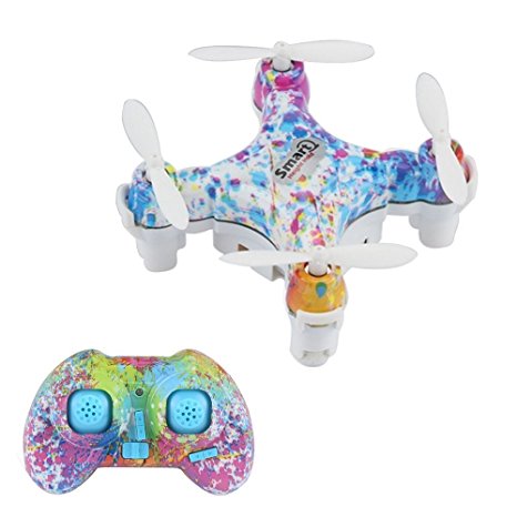 Newest Cheerson CX-10D CX10D RC Mini Nano Drone 2.4G 6-axis High Hold Mode LED RC Quadcopter RTF with Transmitter (Rainbow )