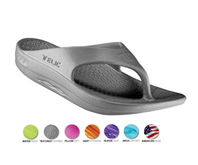 Telic Unisex VOTED BEST COMFORT SHOE Arch Support Recovery Flipflop Sandal  BONUS Pumice Stone $45 Value