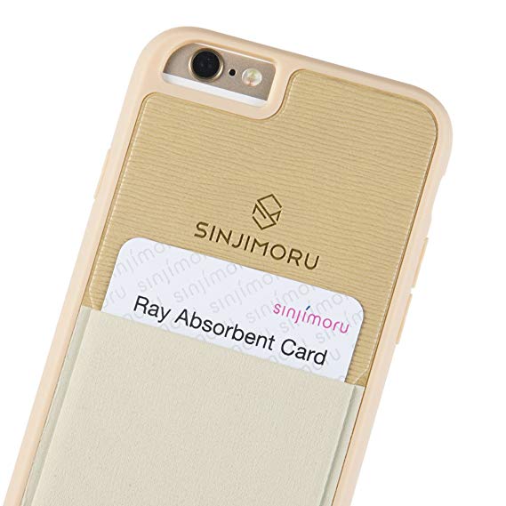 Sinjimoru iPhone 6 / 6s case with Sinji Pouch Card Holder, Slim Card Wallet case for Apple iPhone 6 / 6s. Sinji Pouch Case for iPhone 6 / 6s, Beige.