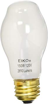 Eiko 150BT15/H/W 150W 120V Halogen Bulb with BT-15 Medium Base, Soft White