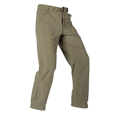 FREE SOLDIER Men's Outdoor Cargo Hiking Pants Lightweight Waterproof Quick Dry Tactical Pants Nylon Spandex