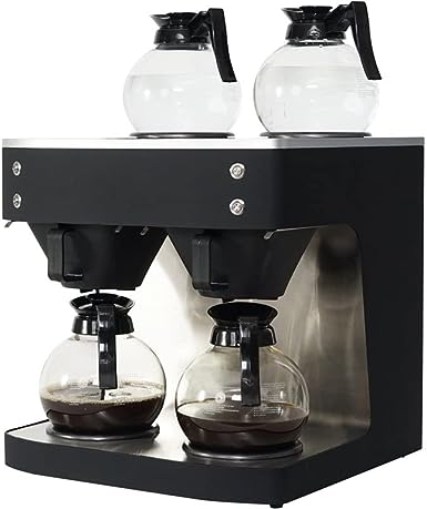 Stalwart Commercial Twin Filter Coffee maker Manual fill 4 glass jugs 4 hotplates DA-DRB686P