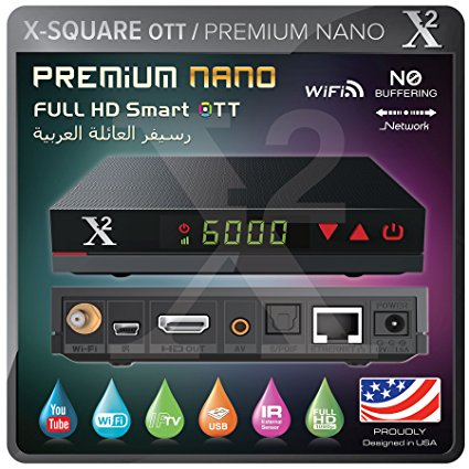 X2 Premium Nano ARABIC IPTV HD (Over 1000 Channels) WiFi,Lan - New Edition