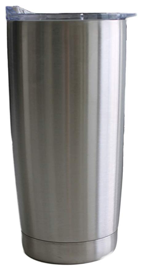 Stainless Steel Double Wall Vacuum Insulated Tumbler with Splashproof Lid, 20 oz - Maximum Ice Retention for Cold Drinks - Double Walled Heat Insulation for Hot Drinks - 18/8 Stainless Steel