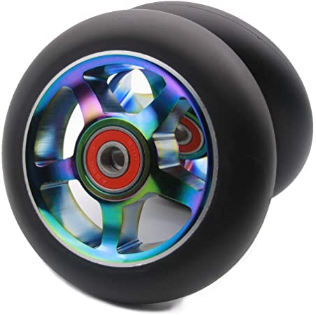 2Pcs Replacement 110 mm Pro Stunt Scooter Wheel with ABEC 9 Bearings Fit for MGP/Razor/Lucky Pro Scooters