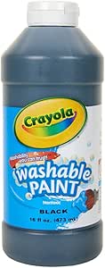 Crayola Washable Paint, Black, 16 oz.