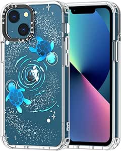 MOSNOVO for iPhone 13 Mini Case, [Buffertech 6.6 ft Drop Impact] [Anti Peel Off] Clear Shockproof TPU Protective Bumper Phone Cases Cover with Space Turtle Design for iPhone 13 Mini