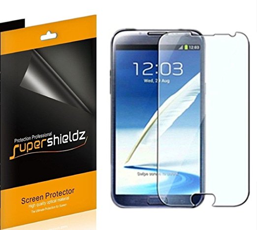 [6-Pack] Supershieldz- High Definition Clear Screen Protector Shield For Samsung Galaxy Note 2   Lifetime Replacements Warranty (AT&T, Verizon, Sprint, T-mobile, All Carriers)-Retail Packaging