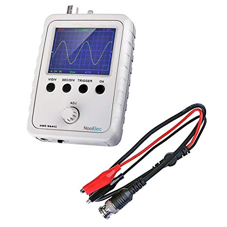 JYETech 'DSO Shell' Oscilloscope DIY Kit w/ Enclosure & Clip Probe by NooElec. Low Cost Digital Storage Oscilloscope with 2.4" TFT LCD. Model DSO150 (DSO 150); SKU 15001K