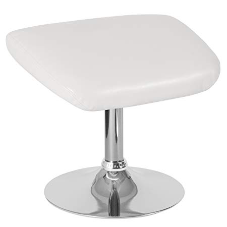 Flash Furniture CH-162430-O-WH-LEA-GG Egg Series Ottoman, White Leather