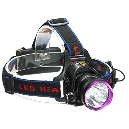 OUTERDO 1800Lumen XM-L T6 LED Rechargeable Headlamp Headlight Torch Light With 18650 Battery