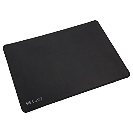 Elzo Mouse Pad Gaming Mouse Mat Waterproof Mats Pad 3 MM Thick Non-slip Rubber Base Mousepad Travel Mousemat with Textured Surface and Stitched Edges 35 x 25 x 0.3cm Black
