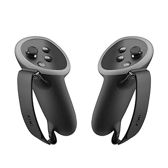 KIWI design Controller Grips Accessories Compatible with Meta Quest 3, Silicone Hand Grip Protector with Knuckle Straps