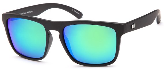 Gamma Ray Stealth Electric Polarized UV400 Flat Black Wayfarer Square Sunglasses in Shatterproof Nylon Frame