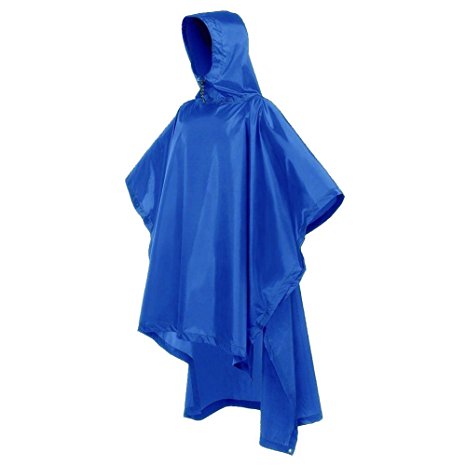 KUMFI Rain Ponchos Unisex Outdoor Waterproof Hooded Raincoat for Hiking, Hunting, Camping, Backpacking