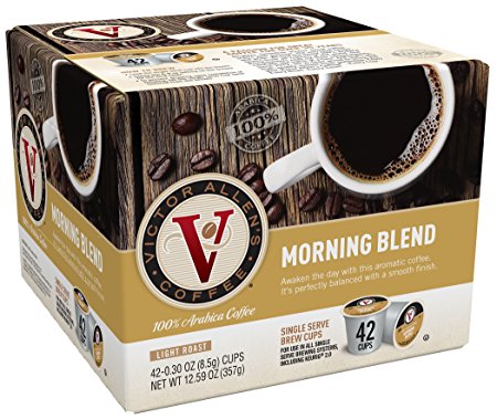 Victor Allen Coffee, Morning Blend, 42 Count (Compatible with 2.0 Keurig Brewers)