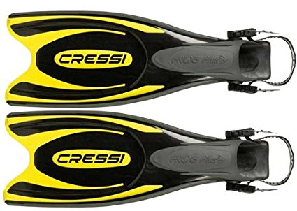 Cressi FROG PLUS, Adult Open Heel Fins for Scuba Diving & Snorkeling - Made in Italy