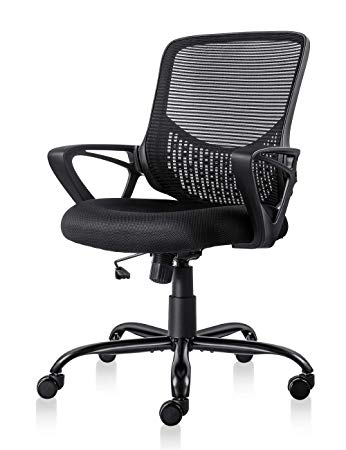 SMUGDESK Ergonomic Office Chair Lumbar Support Mesh Chair Computer Desk Task Chair with Armrests