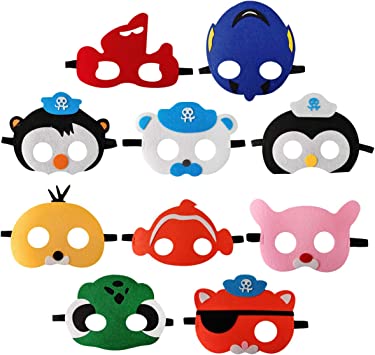 Nice Orange 10pcs The Octonauts Blindfold, The Octonauts Theme Party Supplies, boy and Girl Birthday Party Dress Props.