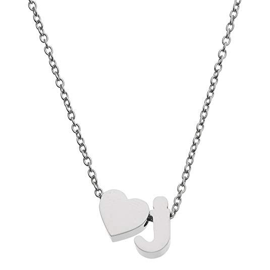Beads & Pearls Jewelry, LLC Stainless Steel Initial Pendant Necklace with 18" Chain
