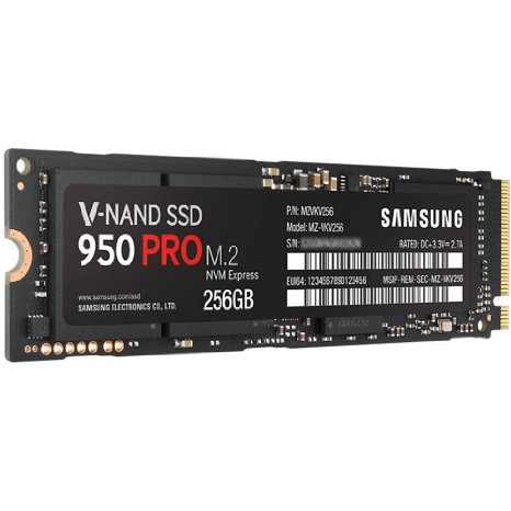 Samsung 950 PRO -Series 256GB PCIe NVMe - M2 Internal SSD 2-Inch MZ-V5P256BW