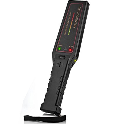 Metal Detectors GRDE® Best Portable Professional Adjustable Sensitivity Super Security Wand Scanner with 16 LED Lights Variation for Airport, Open Port, Frontier, Company Entrance , Indoor Coin Pin Metal Hunter, Outdoor Metal Treasure Seeker (9V Non-rechargeable Battery Included)
