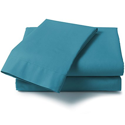 400 Thread Count 100% Egyptian Cotton 4-Piece Bed Sheet Set - Queen Size, Teal