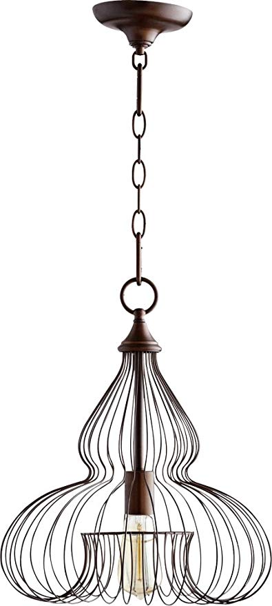 Quorum International 6777-1-86 Pendants with Shades, Oiled Bronze