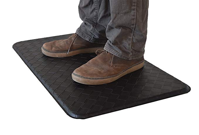 AnthroDesk Standing Desk Anti-Fatigue Comfort Floor mat (Black 18" x 30")