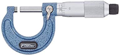 Fowler Full Warranty Outside Inch Micrometer, 52-253-001-1, Friction Stop Thimble, 0-1" Measuring Range, 0.00016" Accuracy, 0.001" Graduation