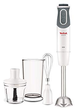 Tefal HB643140 Optichef Quartzite Hand Blender, 800 W, White