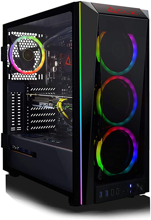 CLX SET Elite Gaming PC, Liquid-Cooled Intel Core i9 9900KF 3.6GHz 8-Core, Z390 ATX, 16GB DDR4, GeForce RTX 2080 SUPER 8GB, 480GB SSD 2TB HDD, WiFi, Black Mid-Tower RGB Fans Edge Lighting, Win 10 Home