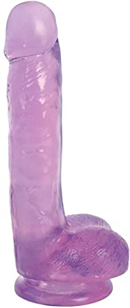 Lynx 7 Inch Purple Ice Dildo with Balls (Made in USA)