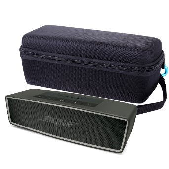 Zoukfox® Hard Case Travel Bag for Bose Soundlink Mini Bluetooth Portable Wireless Speaker - And for the Bose Mini Ii - Fits the Wall Charger, Charging Cradle. Fits with the Bose Silicone Soft Cover