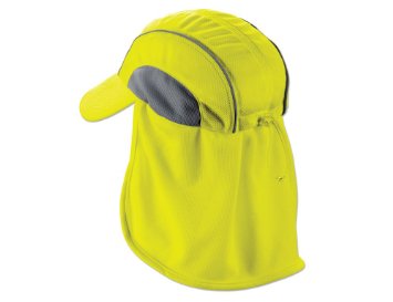 Ergodyne Chill-Its® 6650 High Performance Hat with Neck Shade, Lime