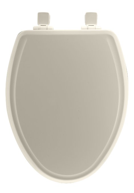 Bemis 148SLOWA 346 Mayfair Slow-Close Molded Wood Toilet Seat featuring Whisper-Close, Easy Clean & Change Hinges and STA-TITE Seat Fastening System, Elongated, Biscuit/Linen