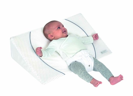 Candide Baby 25 Degree Cot wedge, White and Grey Stars