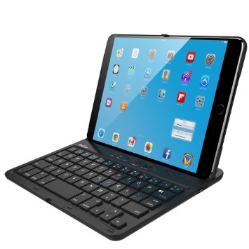 iPad Pro Keyboard Case Procase Apple iPad Pro Tablet Wireless Bluetooth Keyboard Case 360 Degree Rotation Ultra-Slim Multiple Angle Viewing Stand Protective Case for Apple iPad Pro 129 Black