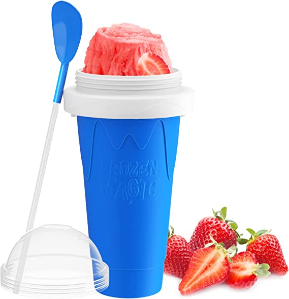 REMAX Slushy Maker Cup, Frozen Magic Squeeze Cup Cooling Maker Cup Quick Frozen Smoothies Cup Ice Cream Maker Cup for Children