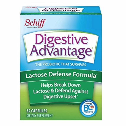 Schiff Digestive Advantage Lactose Defense Formula Probiotic Capsules - 32 Capsules