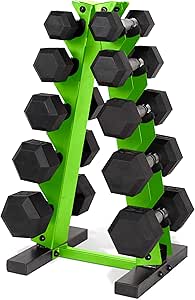 CAP Barbell 150 LB Coated Hex Dumbbell Weight Set with Vertical Rack | Multiple Colors