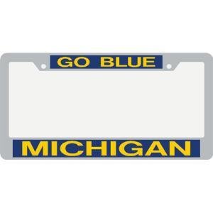 Michigan Wolverines Metal Inlaid Acrylic License Plate Frame - "go Blue"