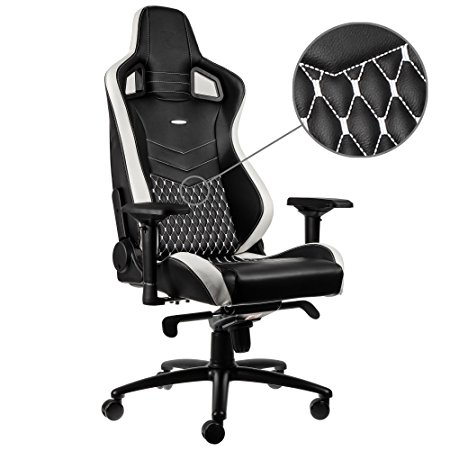 noblechairs EPIC Series Real Leather Black/White/Red