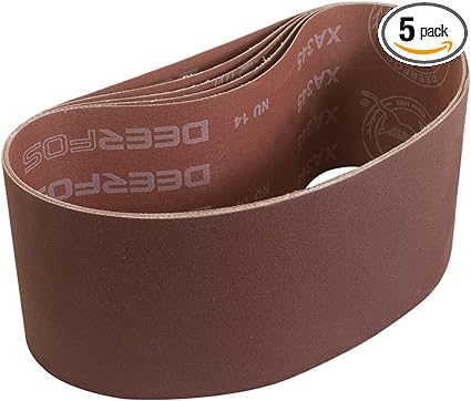 KEYSTONE HIGH QUALITY 4" X 24" SANDING BELT 220X - 5 PACK by Peachtree Woodworking - PW6047