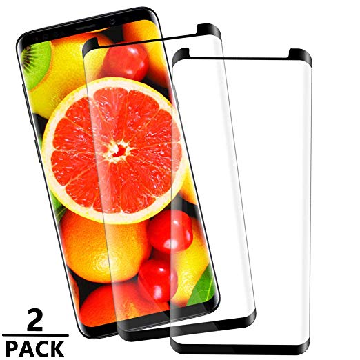 [2 Pack] S9Plus Screen Protector, [Anti-Scratch] [High Definition] [Bubble Free] [Anti-Fingerprint] S9 Plus Tempered Glass Screen Protector Compatible with Samsung Galaxy S9 Plus