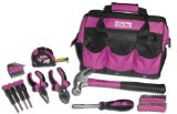 The Original Pink Box PB30TBK 12-Inch Tool Bag and 30-Piece Tool Set Pink